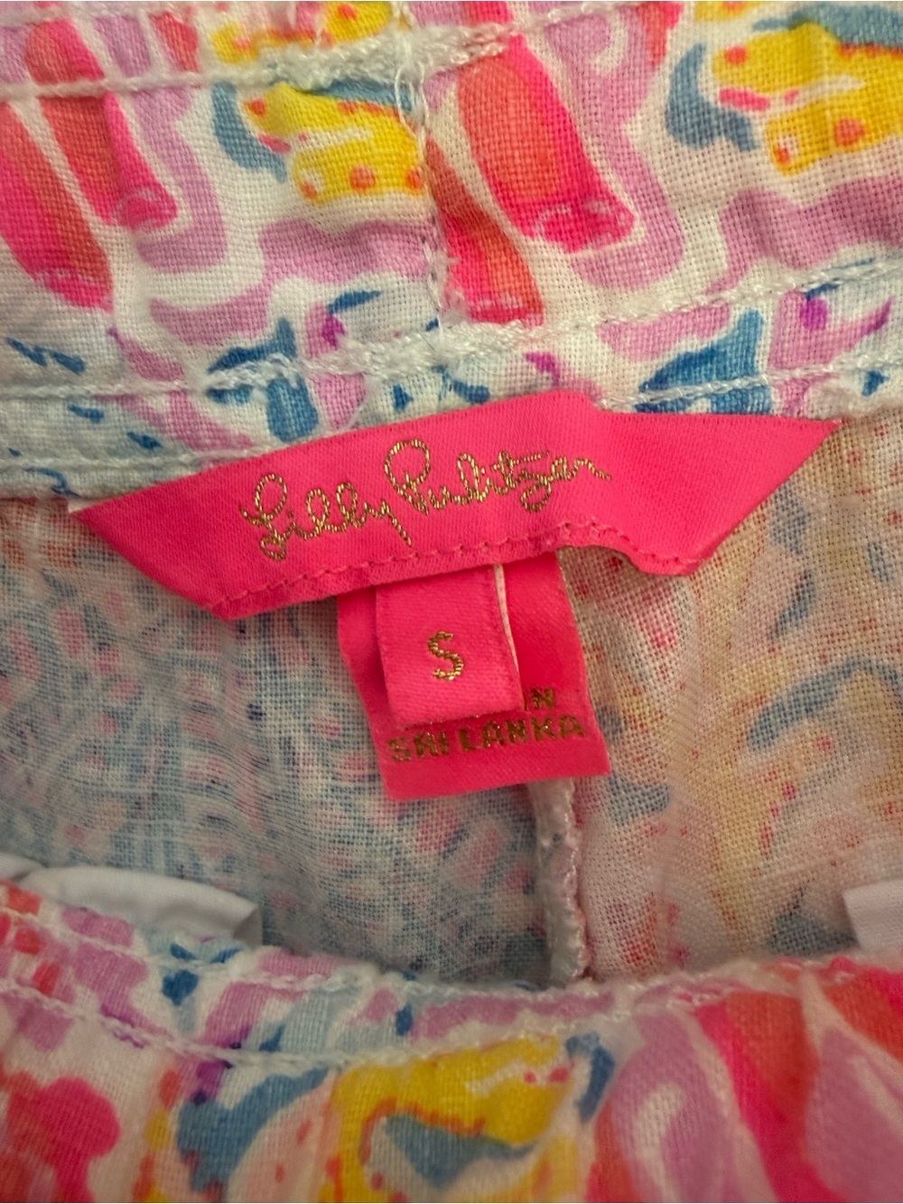 Lilly Pulitzer Taron Coral Print Resort Pants Splashdance Size Small - Picture 9 of 12